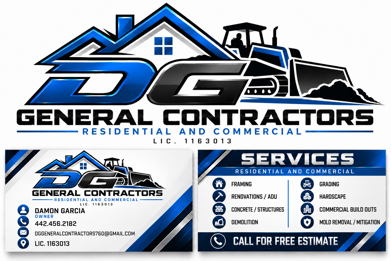 DG General Contractors, residential and commercial, license 1163013